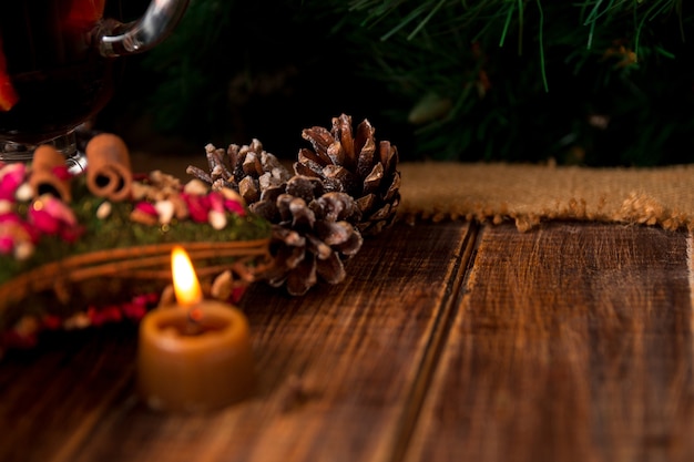 Christmas decoration on table