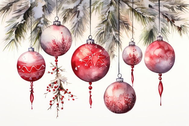 Christmas decoration watercolor