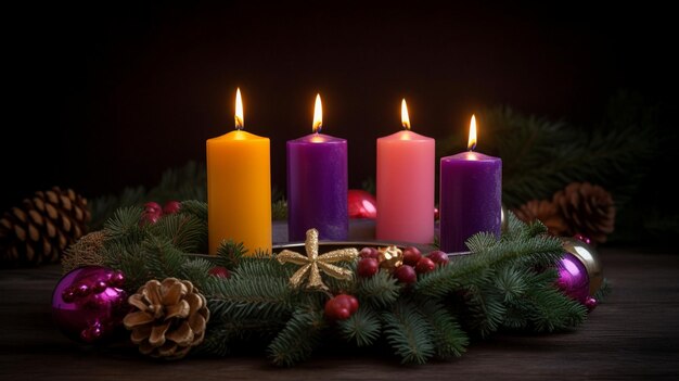 Christmas decoration with candles