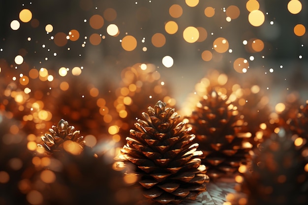 christmas decoration with cones