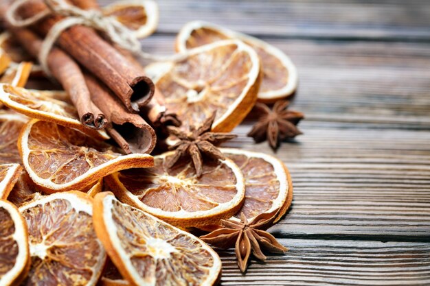 Christmas decoration with dried orange