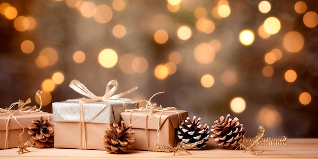Foto decorazione natalizia con sfondo chiaro