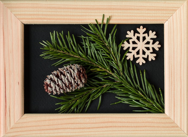 Christmas decoration with photo frame.