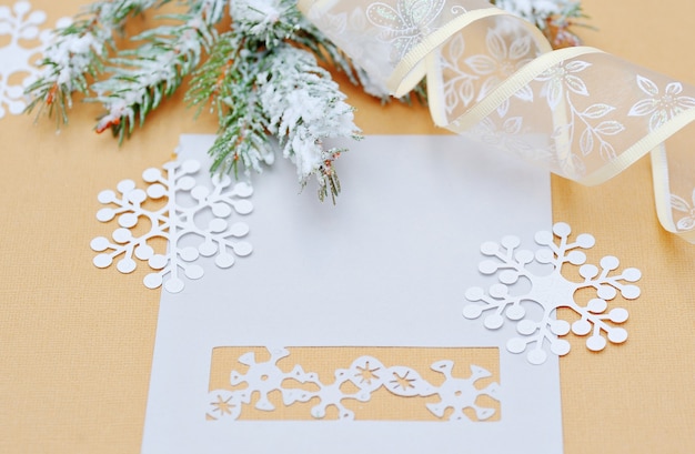 Christmas decoration with place for your text invitation.