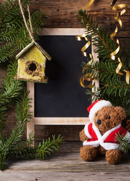 Christmas decoration with teddy bear