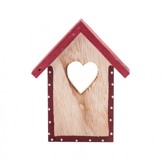 Christmas decoration wooden bird house