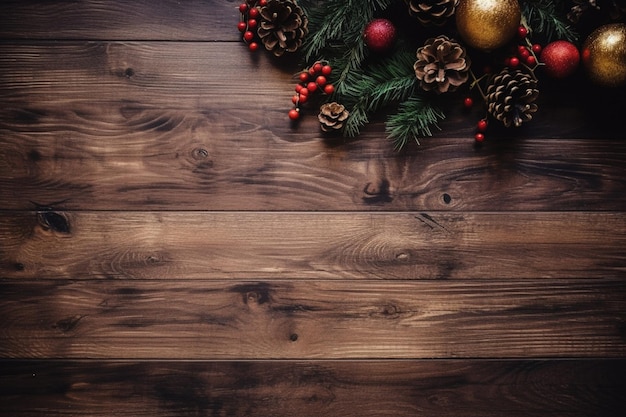 Christmas decoration on a wooden table