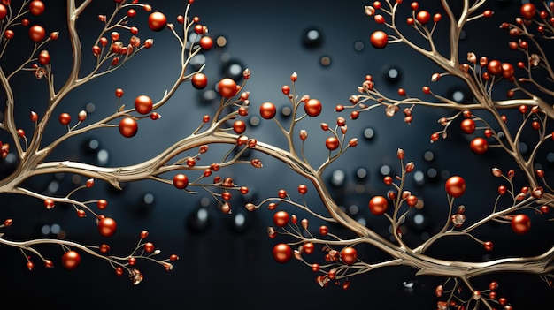 Christmas decorations background Christmas design AI