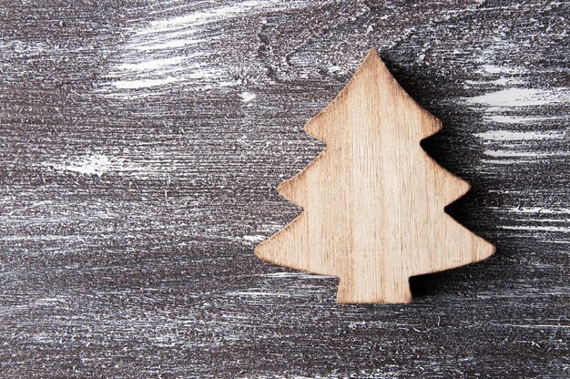 Christmas decorations on brown shabby background