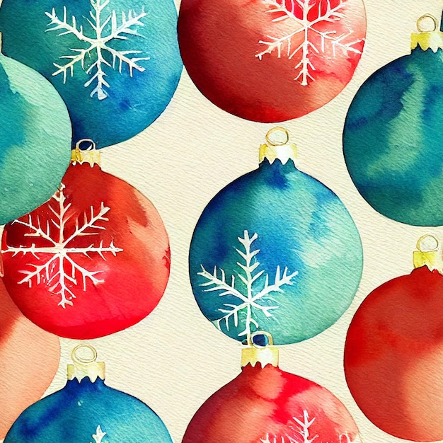 Christmas decorations. Christmas ball. Seamless return pattern. Vintage motif. Digital art