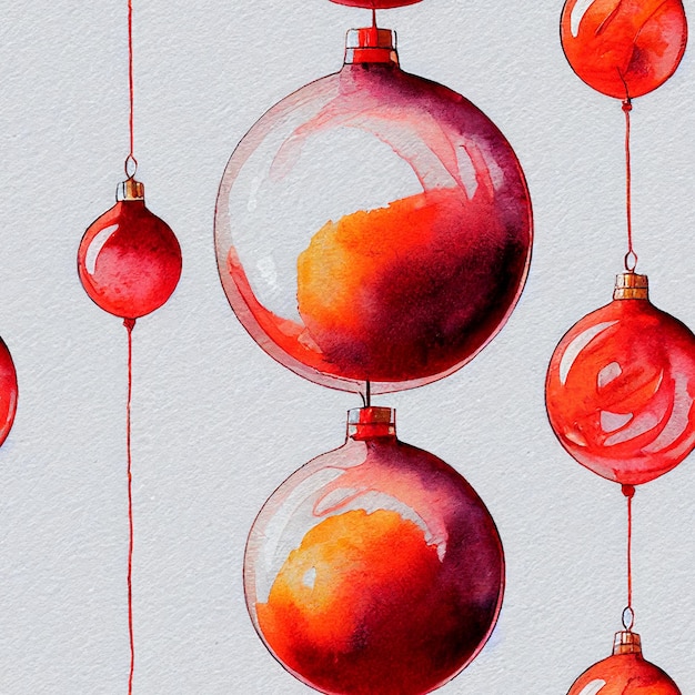 Christmas decorations. Christmas ball. Seamless return pattern. Vintage motif