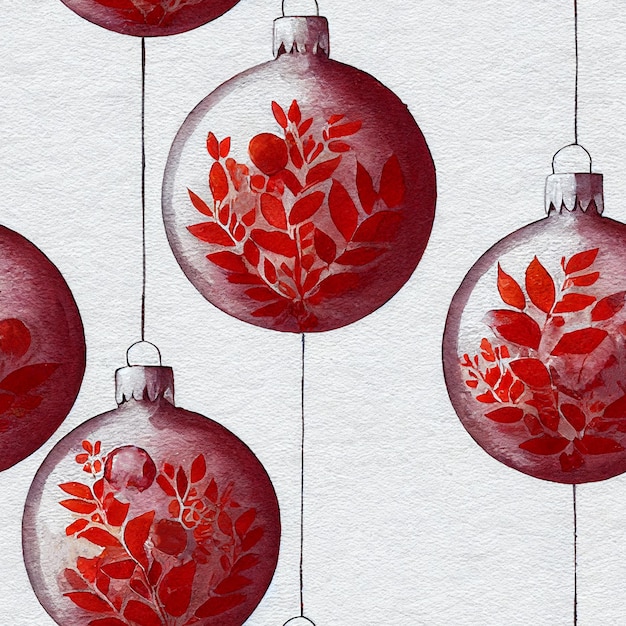 Christmas decorations. Christmas ball. Seamless return pattern. Vintage motif