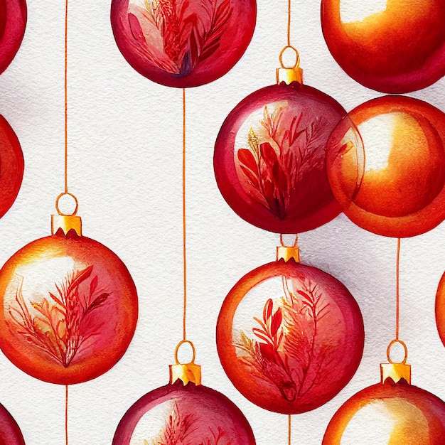 Christmas decorations. Christmas ball. Seamless return pattern. Vintage motif