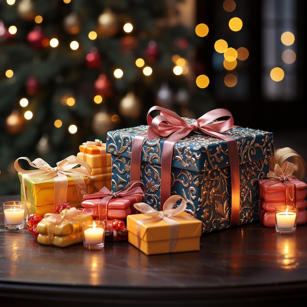 Christmas Decorations and Gifts Backgrounds