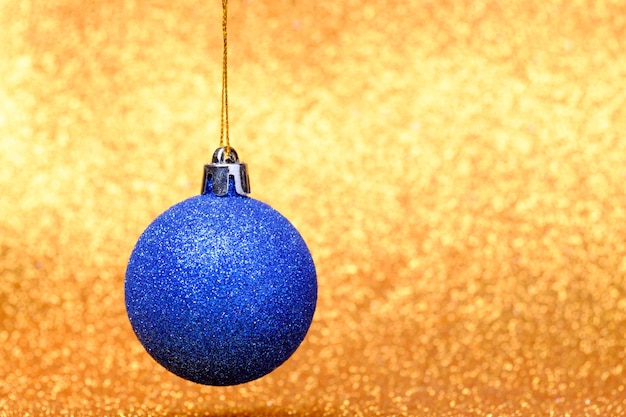 Christmas decorations on a glitter background