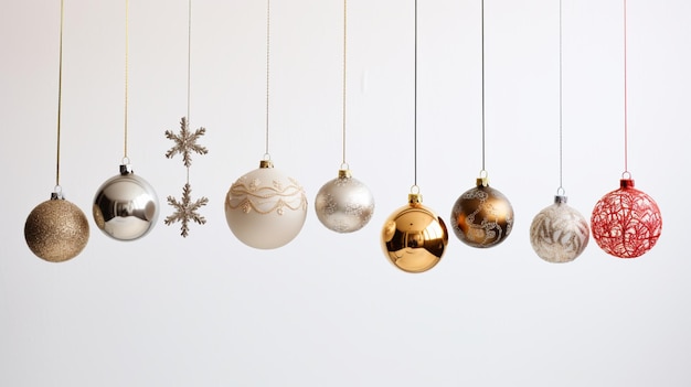 Christmas decorations hanging colorful star ball pictures AI Generated art