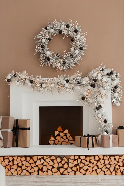 Foto decorazioni natalizie all'interno al chiuso