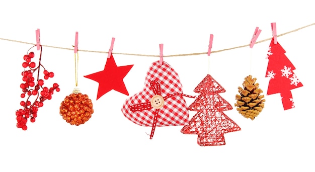 Photo christmas decorations isolated on white