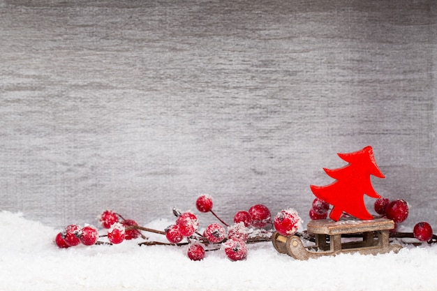 Christmas decorations on light background