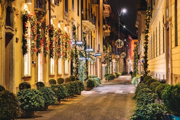 Christmas decorations in the Milan