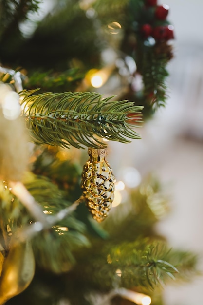 クリスマスの装飾と年末年始の背景