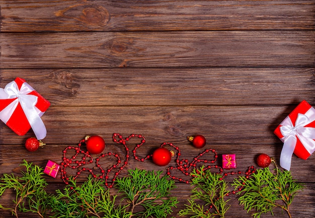 クリスマスの装飾の上面図