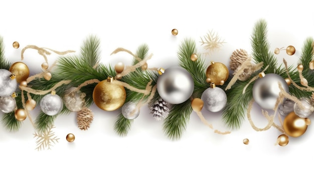christmas decorations on a white background