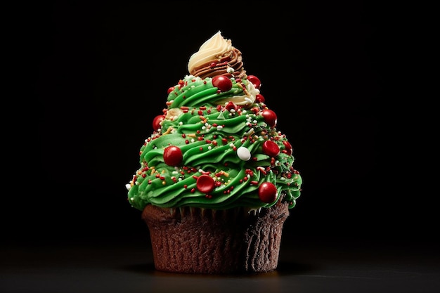 Photo christmas dessert cupcake tasty