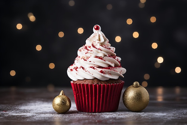 Christmas dessert cupcake