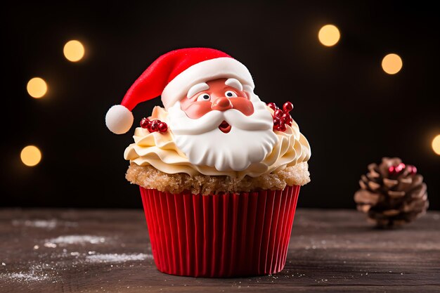 Christmas dessert santa cupcake