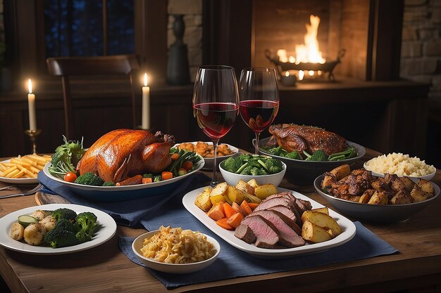 Foto cena di natale