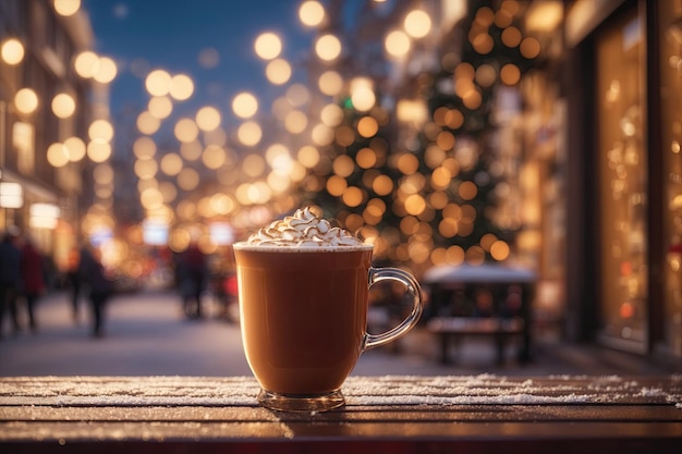 Christmas drink a cup of hot chocolate ai generative