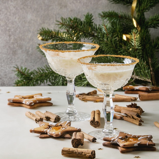 Christmas eggnog cocktail