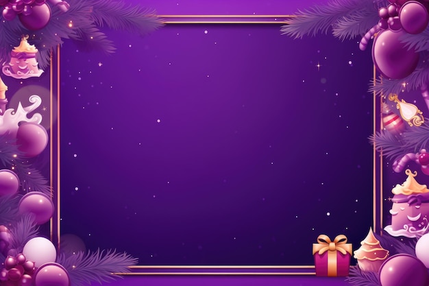 Christmas element background with copy space in purple color