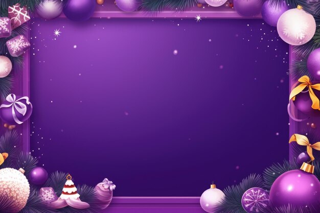 Christmas element background with copy space in purple color