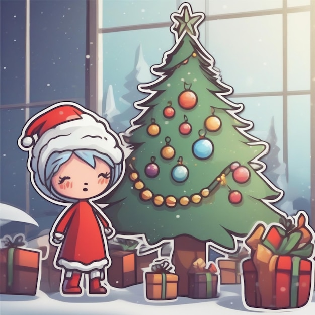 Christmas elements and background and banner