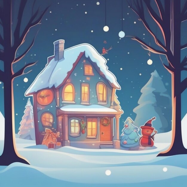 Christmas elements and background and banner