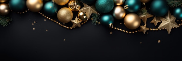 Christmas emerald background with copy space