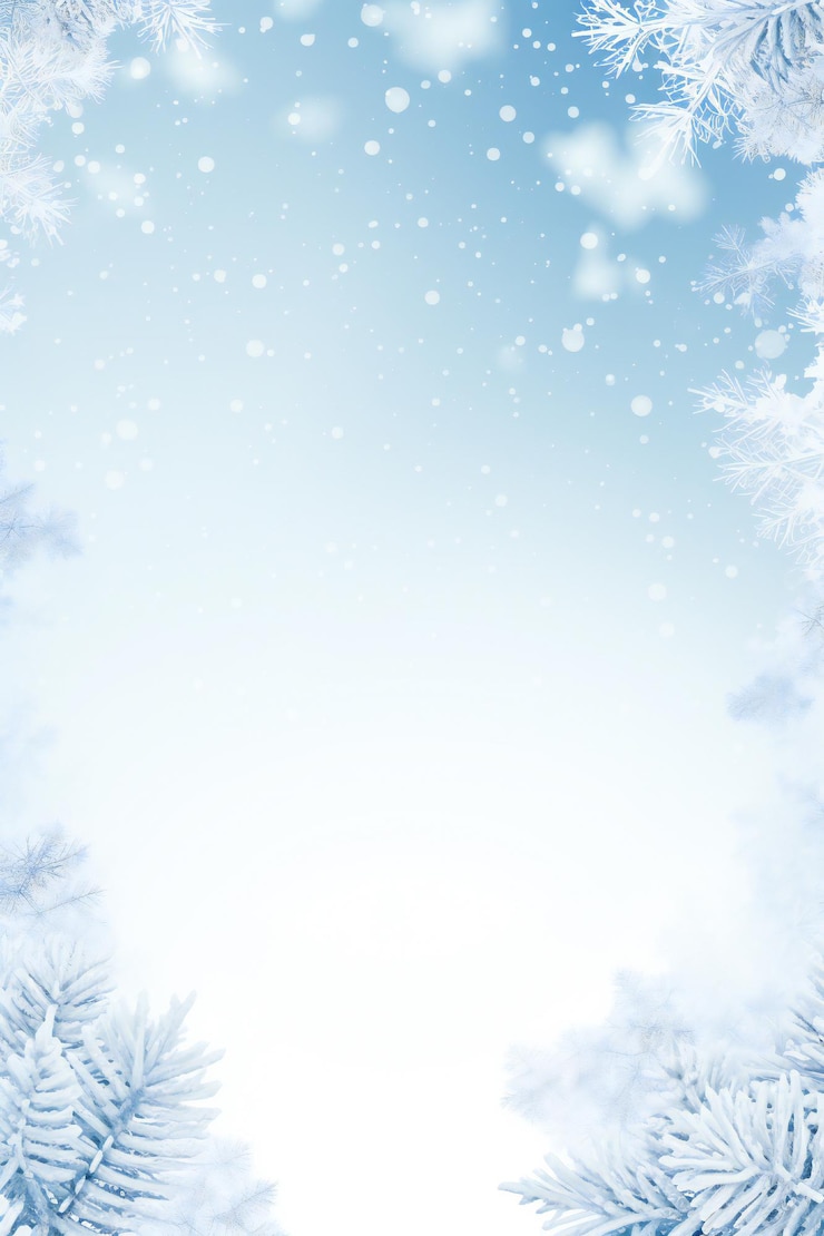 Photo christmas empty winter nature snow border