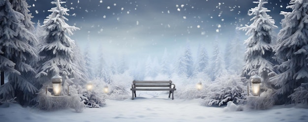 Foto frame vuoto per poster invernali di natale