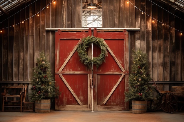 Christmas entrance door