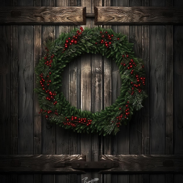 Christmas entrance door