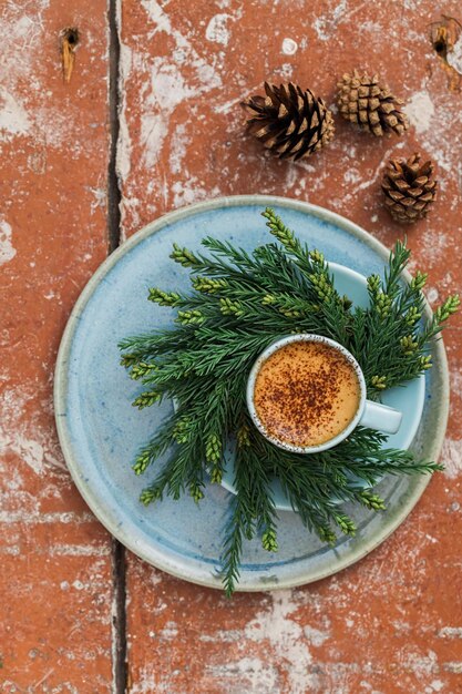 Christmas espresso coffee