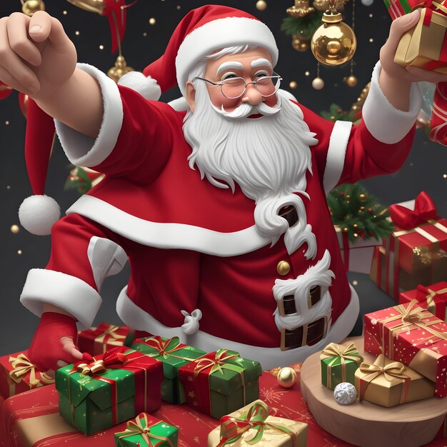 Christmas event with santa claus ai generated