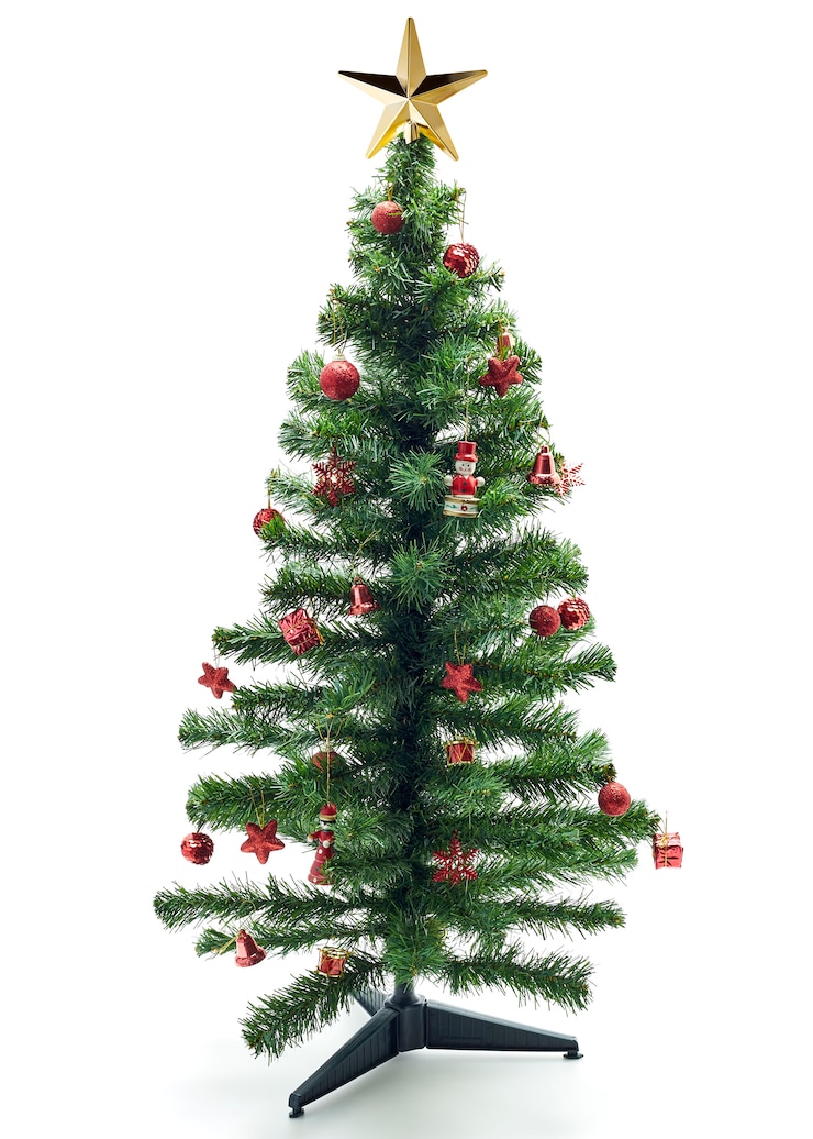 Photo christmas fir tree with colorful lights and decorations.