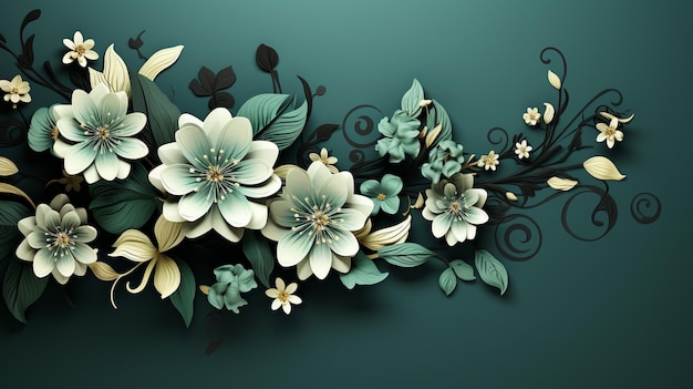 Christmas Floral Background