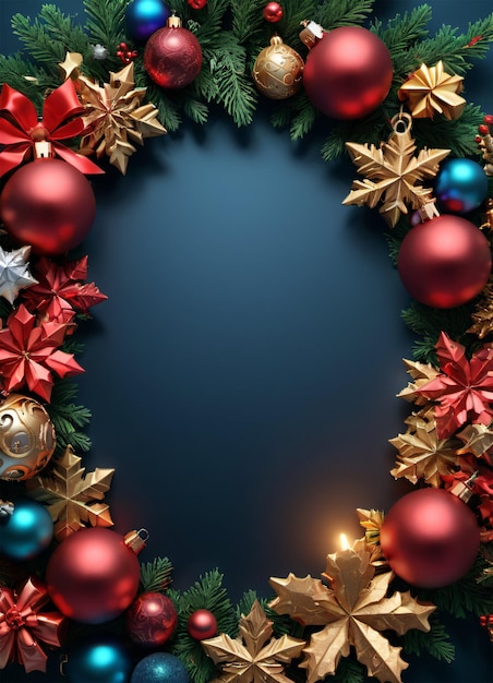 Christmas flyer background frame design