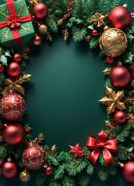 Christmas flyer background frame design