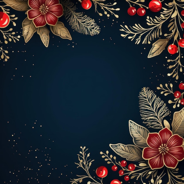 Photo christmas foliage border with space for text