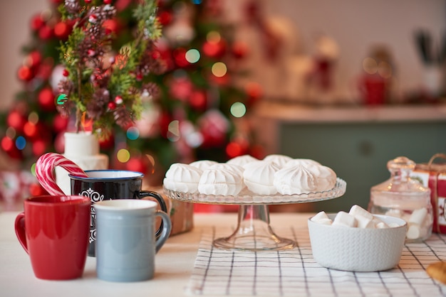 christmas food on the holiday table